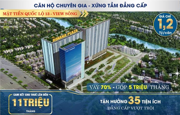 Phối cảnh dự án căn hộ Roxana Plaza Bình Dương