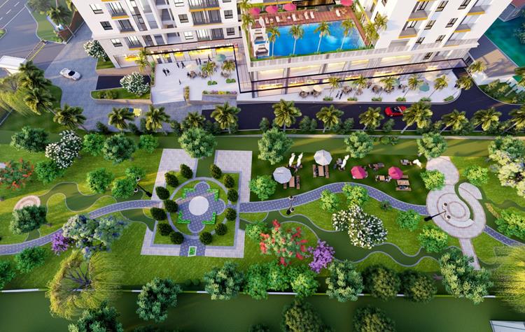 Phối cảnh công viên tại dự án căn hộ cao cấp Legend Complex