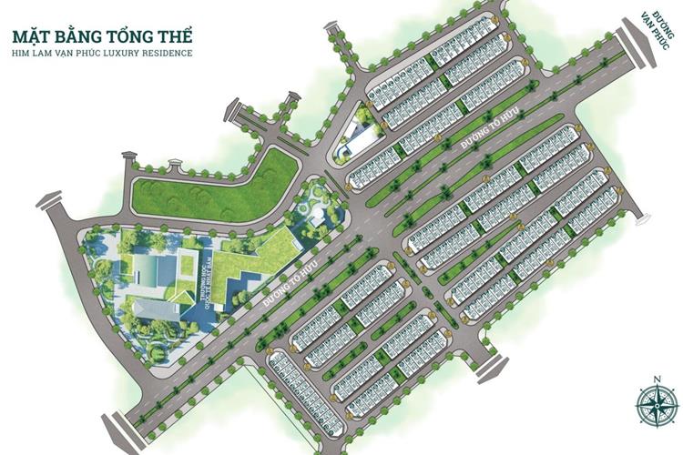 Mặt bằng phân lô dự án nhà phố Him Lam Vạn Phúc
