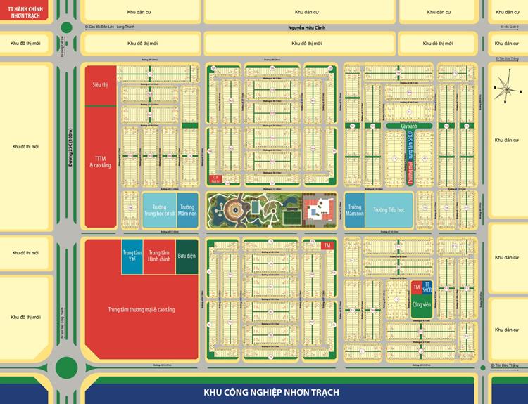 Mặt bằng phân lô dự án khu đô thị Mega City 2