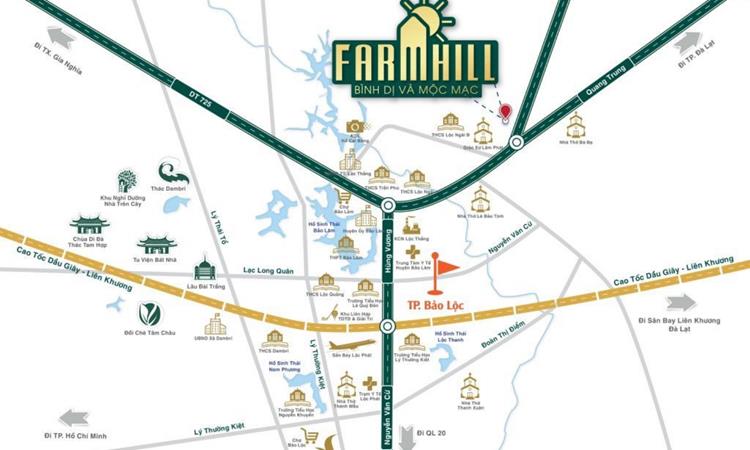 Vị trí của dự án Farm Hill Lộc Ngãi