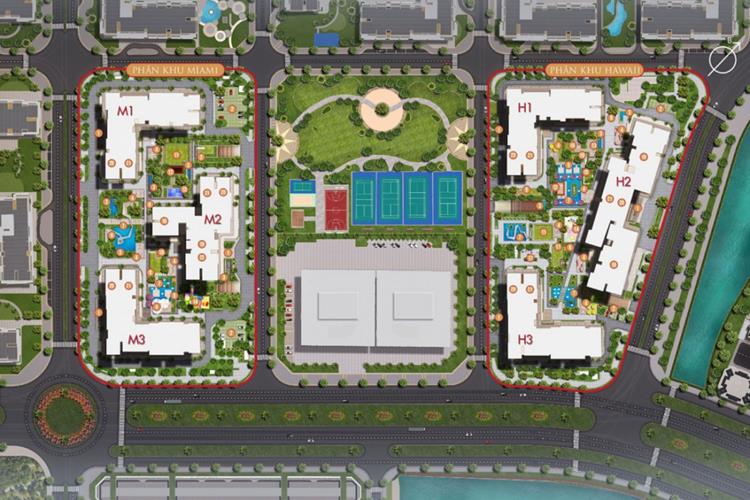Mặt bằng dự án căn hộ Masteri Waterfront Hà Nội