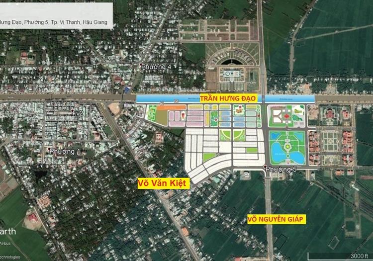 Vị trí chiến lược của dự án ViThanh Villas Vị Thanh Hậu Giang