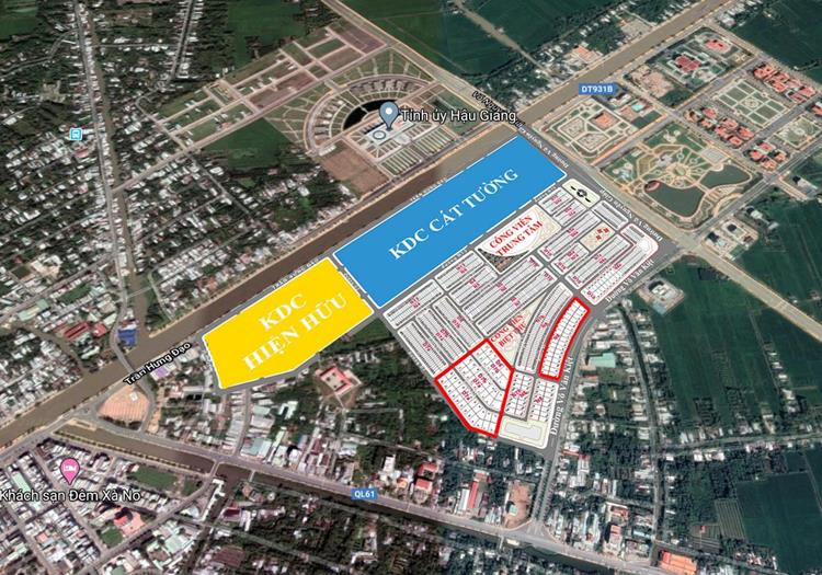 Mặt bằng phân lô dự án ViThanh Villas Vị Thanh Hậu Giang