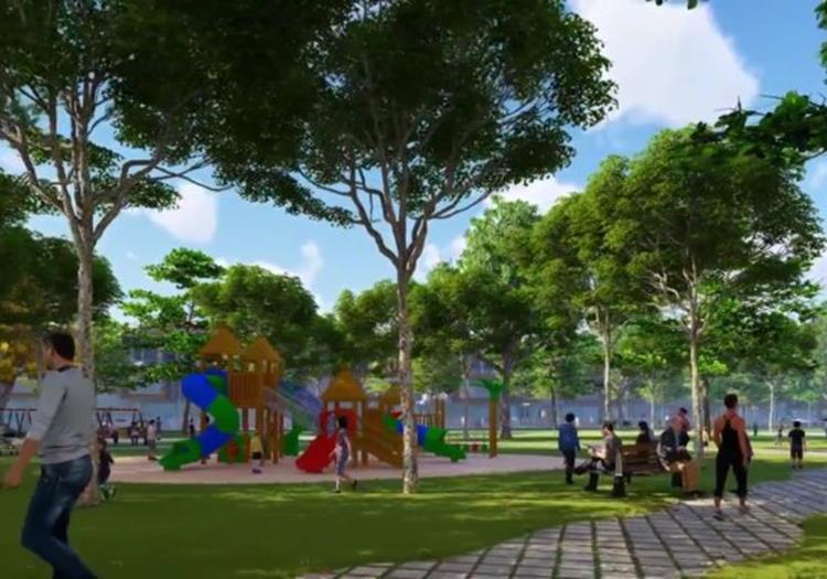 Phối cảnh Khu công viên và hệ thống an ninh nội khu