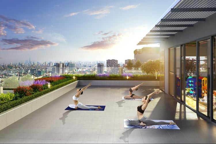 Vườn tập Yoga trên cao của dự án Phú Đông Sky Garden