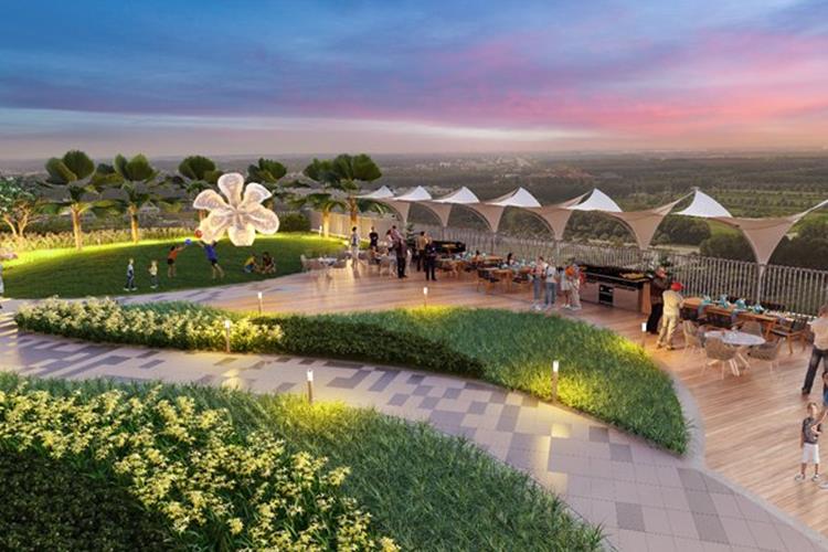 Phố đi bộ tại dự án căn hộ Midori Park The Glory