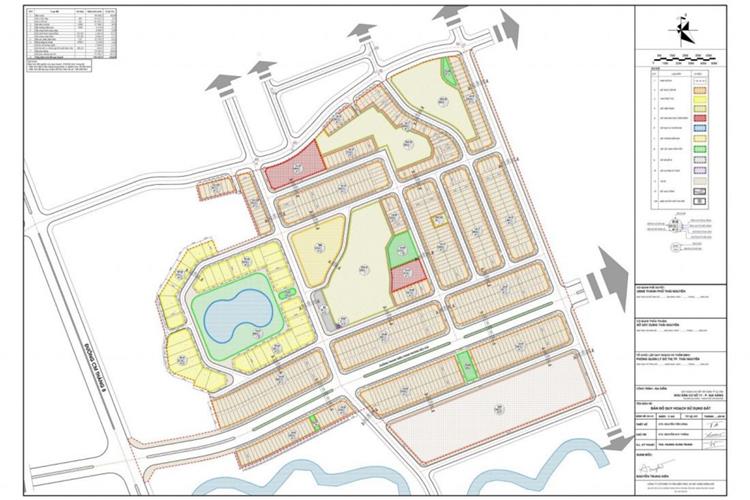 Mặt bằng phân lô dự án Kosy City Beat Thái Nguyên