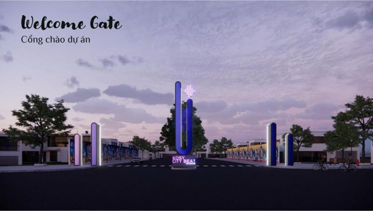 Cổng chào dự án tại Kosy City Beat Thái Nguyên