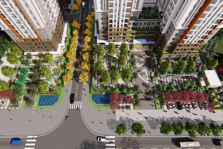 Mảng xanh tại dự án Biên Hòa Universe Complex