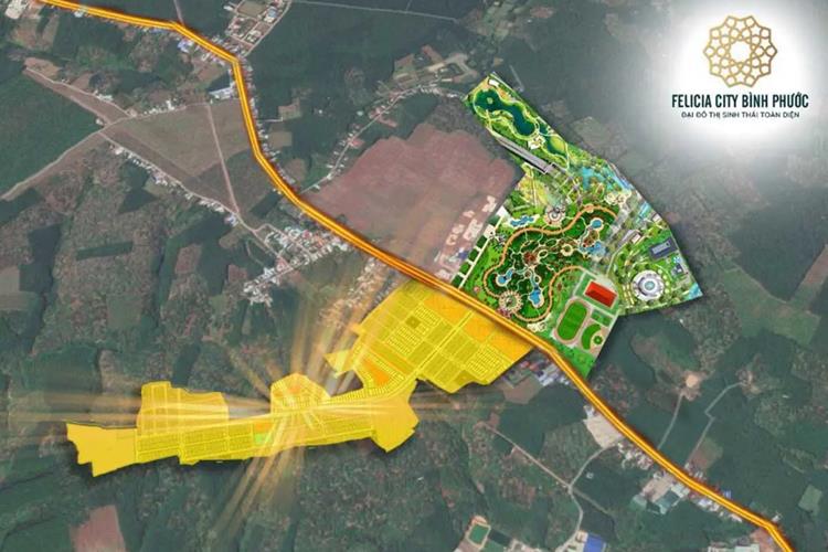 Vị trí dự án Felicia City Bình Phước