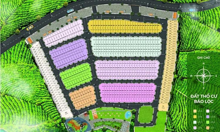 Mặt bằng Làng Pháp Bảo Lộc Resort & Spa