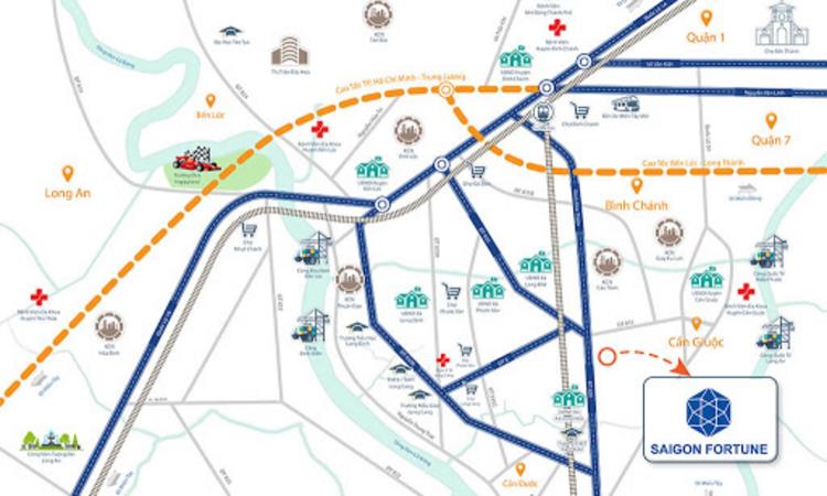 Vị trí khu thương mại Saigon Fortune