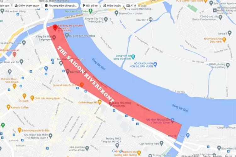 Vị trí khu căn hộ The Saigon Riverfront