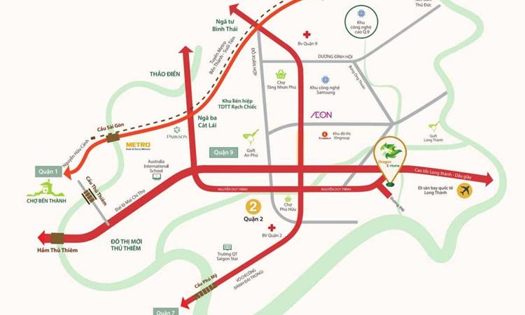 Vị trí của khu chung cư Dragon E-Home