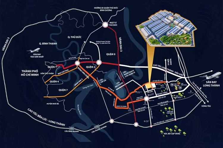 Vị trí khu dân cư Long Hội Central Point