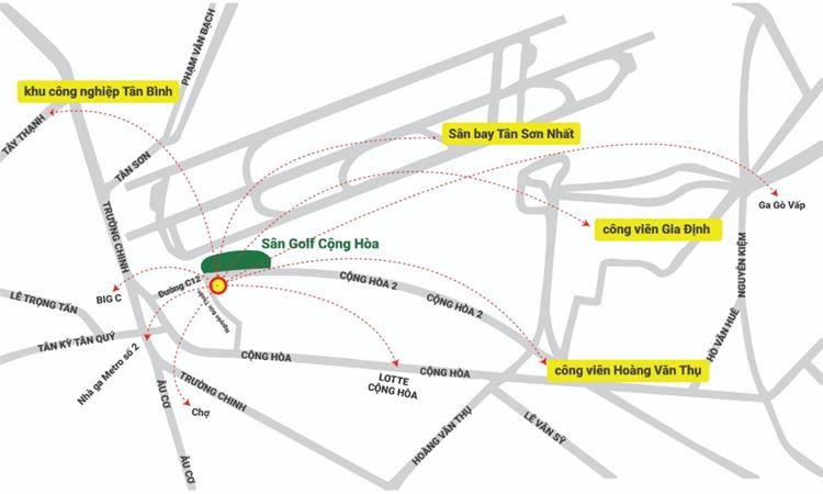 Vị trí khu căn hộ Diyas Sky Tân Bình