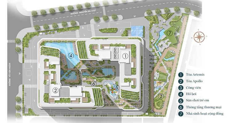 Mặt bằng tổng thể khu căn hộ King Crown City