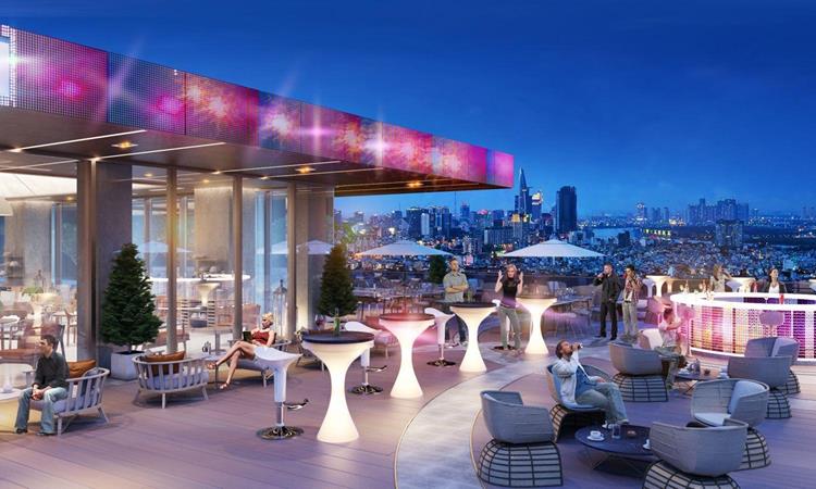 Sky bar ở tầng thượng (hình minh hoạ)