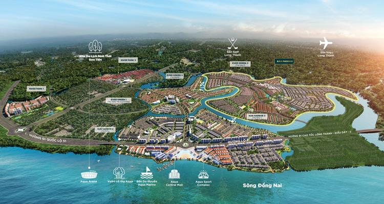 Mặt bằng tổng thể khu đô thị Aqua City