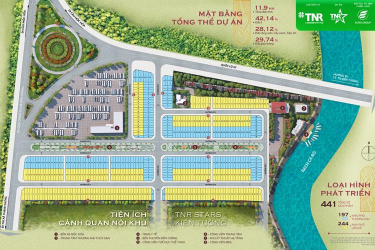 Mặt bằng tổng thể cho khu đô thị TNR Stars Kiến Tường