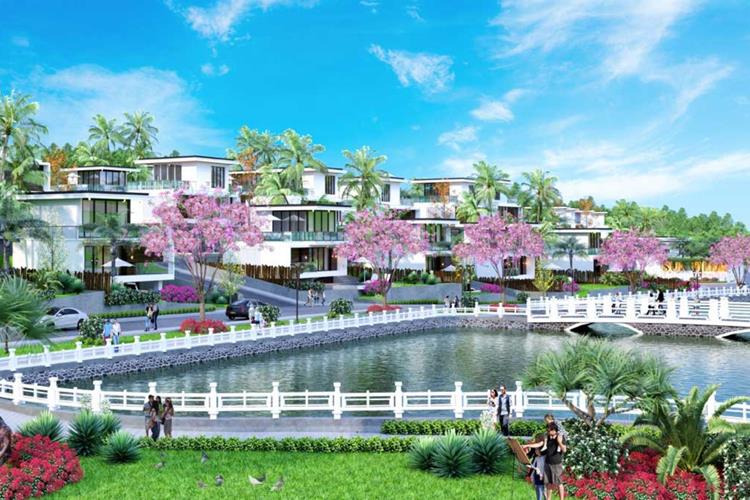 Hồ cảnh quan biệt thự Kyoto Retreat Bảo Lộc