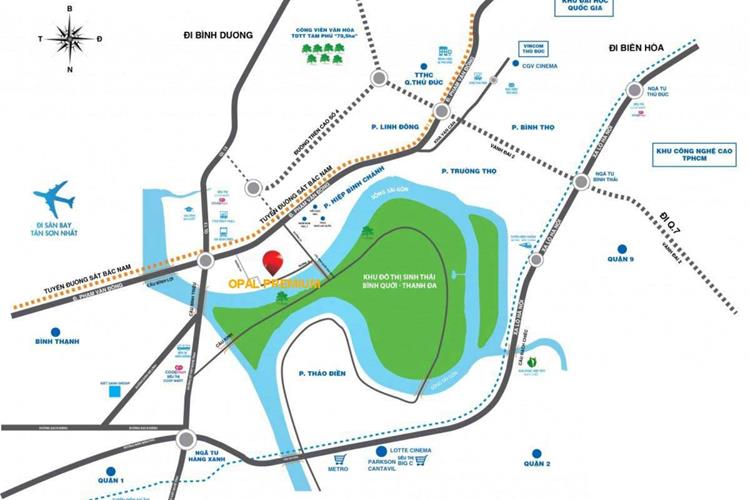 Vị trí căn hộ Opal Premium Thủ Đức