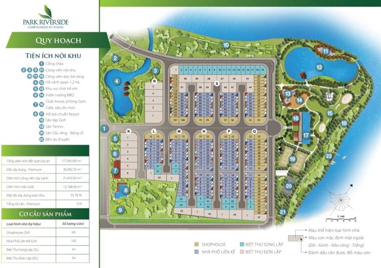 Mặt bằng khu đô thị Park Riverside Quận 9