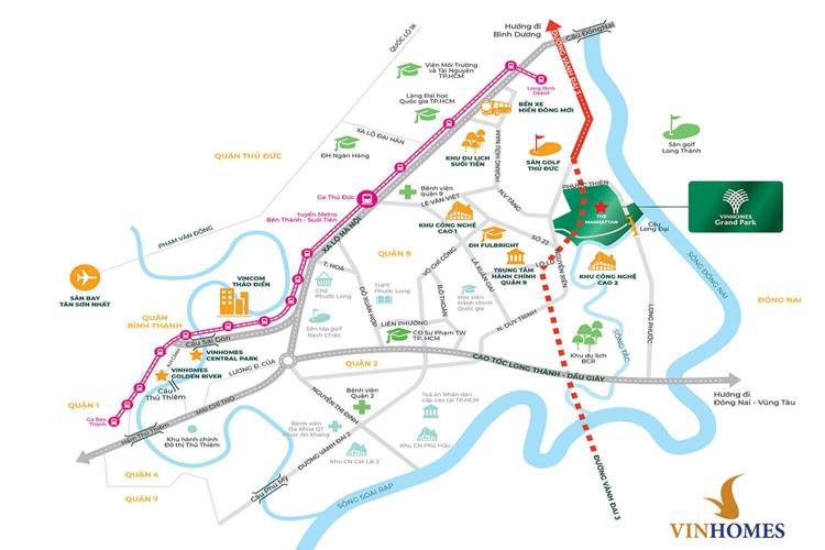 Vị trí dự án Vinhomes Grand Park