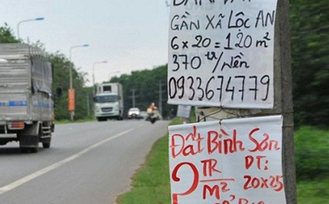 Cắm biển khuyến cáo không mua bán đất quanh sân bay Long Thành