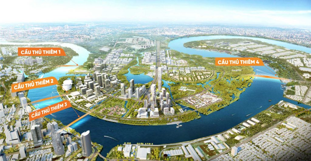 Các quận trung tâm HCM kết nối dễ dàng sang quận 2 thông qua những câu cầu Thủ Thiêm và hầm Thủ Thiêm.