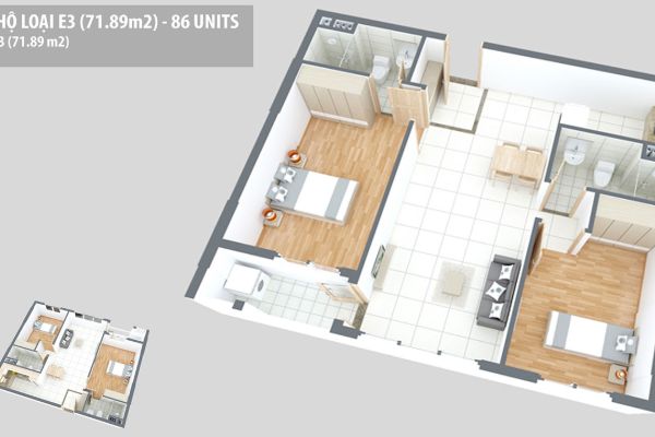 Thiết kế chi tiết căn hộ chung cư Green Town Bình Tân