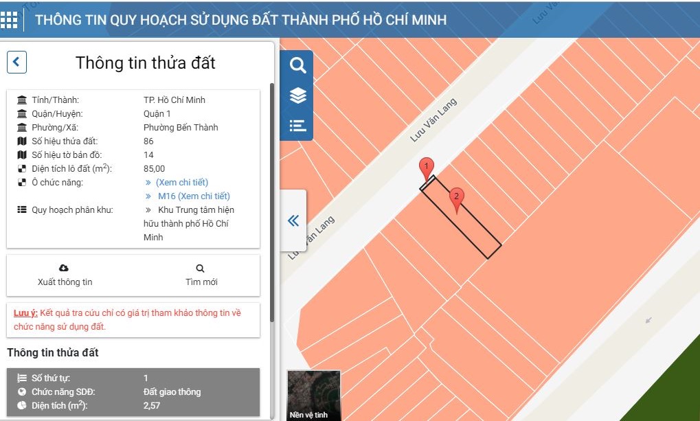 Kiểm tra quy hoạch qua mạng