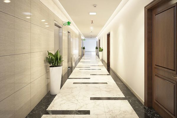 tranh chon can ho co huong hanh lang nhin thang vao nha