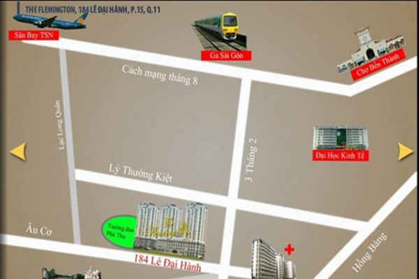 vi tri du an can ho the flemington quan 11