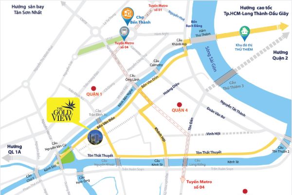 vi tri du an can ho chung cu the gold view quan 4
