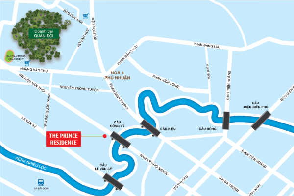 Vị trí dự án căn hộ chung cư The Prince Residence